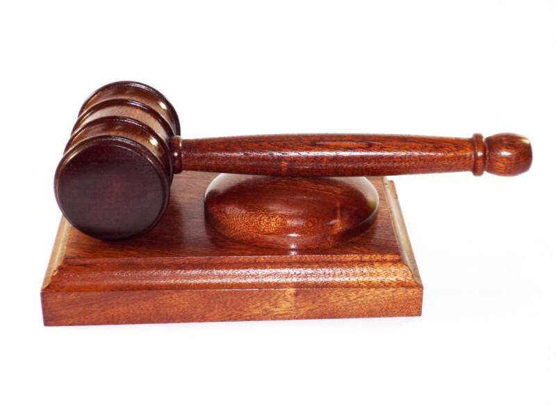 Handmade presentation gavel and block mahogany wood