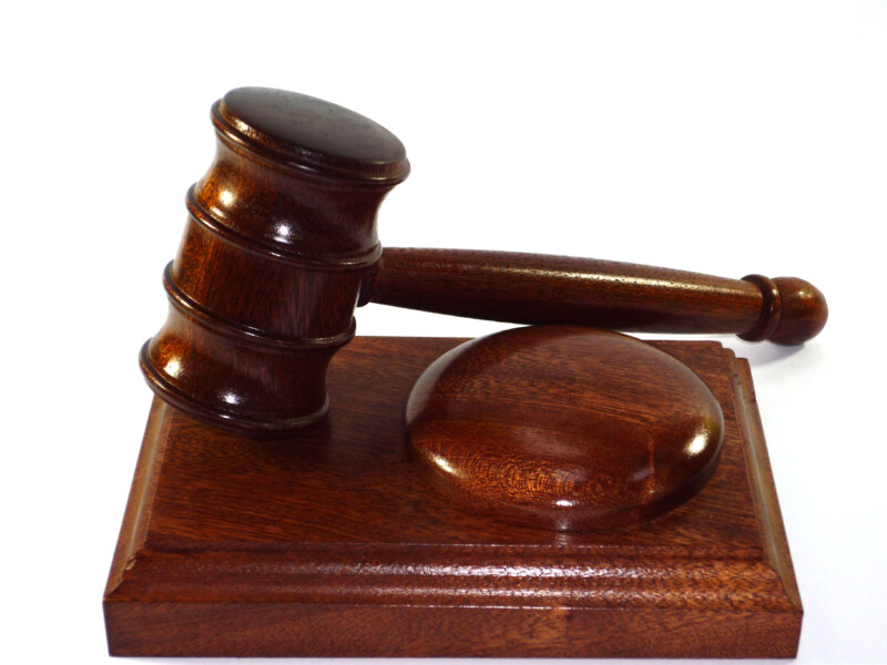 Handmade presentation gavel and block mahogany wood