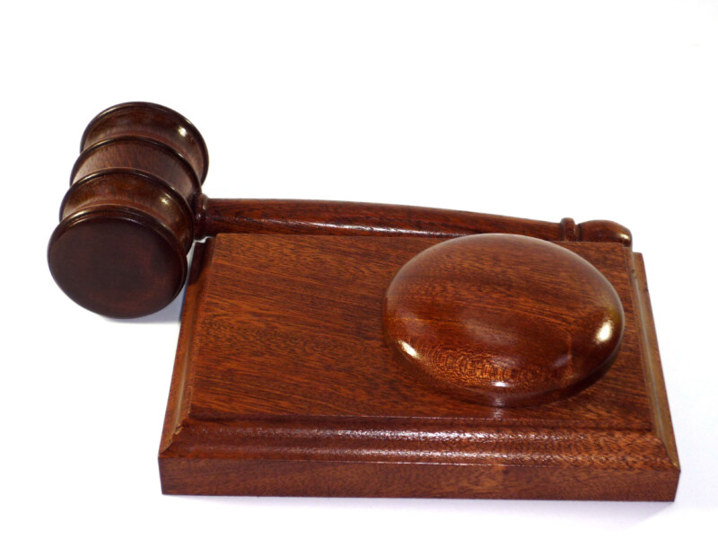 Handmade presentation gavel and block mahogany wood