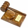 handmade presentation gavel and block with personalised plaque