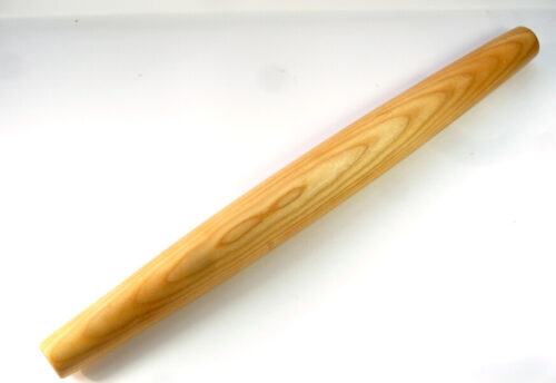 Handmade French Style tapered rolling pin in specially selected English Wild Cherry