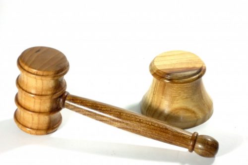 Handmade gavel and block in English Elm wood