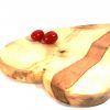 handmade hand cut wooden chopping board heart shaped in English spalged Scycamore
