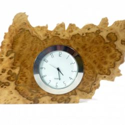 handmade wooden clock in Australian brown mallee burr wood