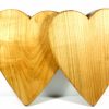 Heart shaped hand cut handmade one piece wooden chopping boards English Cherry
