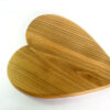 One piece hand cut heart shaped chopping board English Wild Cherry
