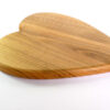One piece hand cut heart shaped chopping board English Wild Cherry
