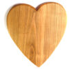 One piece hand cut heart shaped chopping board English Wild Cherry