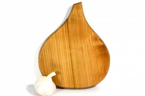 Handmade hand cut wooden chopping board cutting board garlic shaped