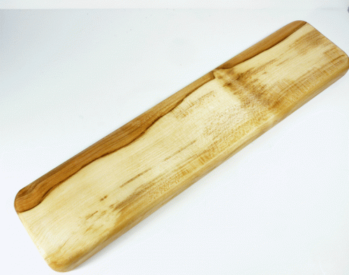 Handmade hand cut wooden chopping board single piece no joins English Spalted Sycamore