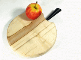Handmade-wooden-chopping-board-English-Spalted-Sycamore-apple-shaped-