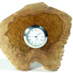 Handmade wooden clock Australian Brown Mallee Burr wood Quarts clock movement