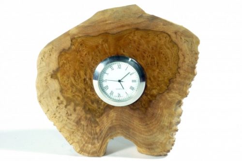 Handmade wooden clock Australian Brown Mallee Burr wood Quarts clock movement