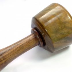 Medium weight carving mallet old lignum vitae English Walnut handle