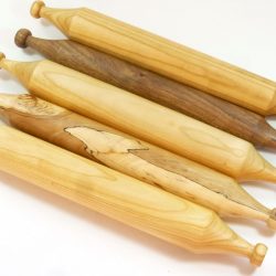 handmade unique wooden rolling pins New England Style in selection of gorgoeusly grained woods