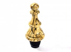 handmade wooden wine stopper English Spalted beech in shape of chess piece