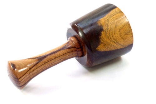 Carving mallet vintage lignum vitae Zebrano handle