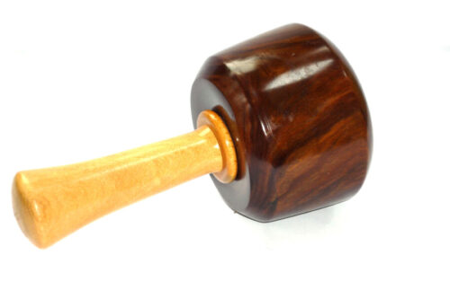 Handmade carving mallet old lignum vitae satinwood handle