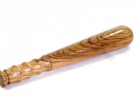 handmade wooden fisherman priest truncheon in zebrano wood