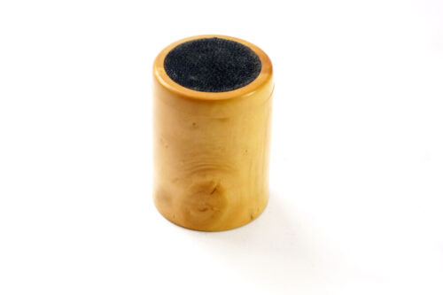 Handmade boxwood pot with stingray skin inlay