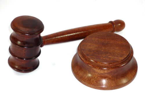 Handmade wooden gavel and block Mahogany