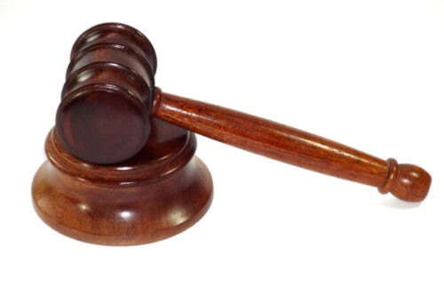 Handmade wooden gavel and block Mahogany