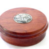 Handmade Trinket box keepsake box Bubinga wood pewter inlay