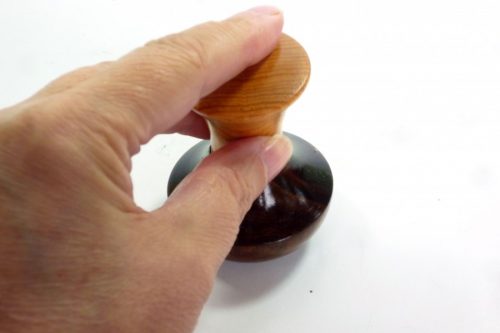 handmade finger gavel old lignum vitae and yew