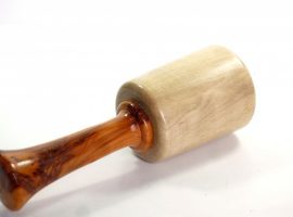 Lightweight Carving Mallet English Hornbeam and English Burr Yew Handle