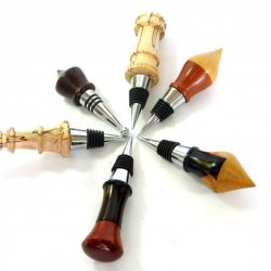 Selection of jumbo wine stoppers with chrome and acrylic stopper