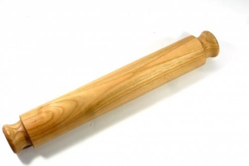 Handmade New England Style wooden rolling pin small English Wild Cherry 2.JPG