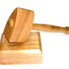 Handmade classic Mason's gavel and block English Wild Cherry