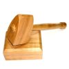 Handmade classic Mason's gavel and block English Wild Cherry