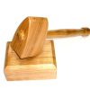 Handmade classic Mason's gavel and block English Wild Cherry