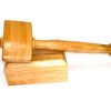 Handmade classic Mason's gavel and block English Wild Cherry