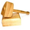 Handmade classic Mason's gavel and block English Wild Cherry