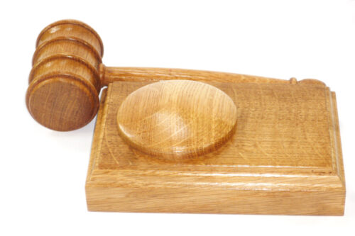 Handmade gavel and block English Oak
