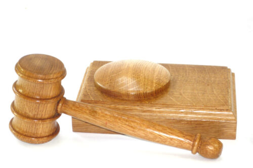 Handmade gavel and block English Oak