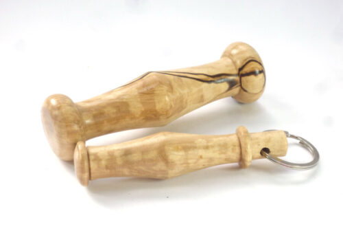 Handmade Yawara Stick and Kubotan English Spalted Hornbeam