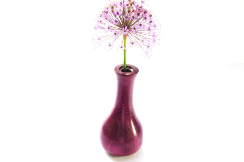 Bud vase in Purpleheart wood