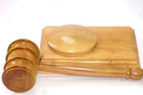 Presentation gavel and block English Box