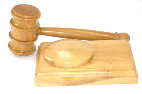 Presentation gavel and block English Box