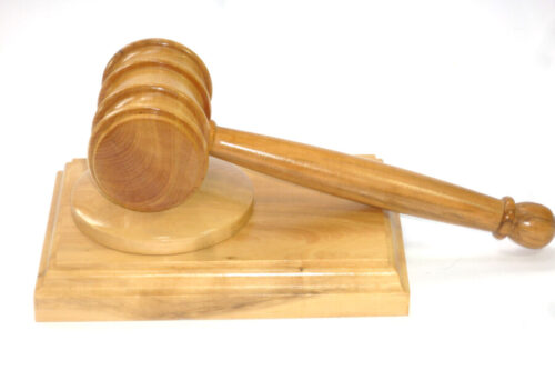 Presentation gavel and block English Box