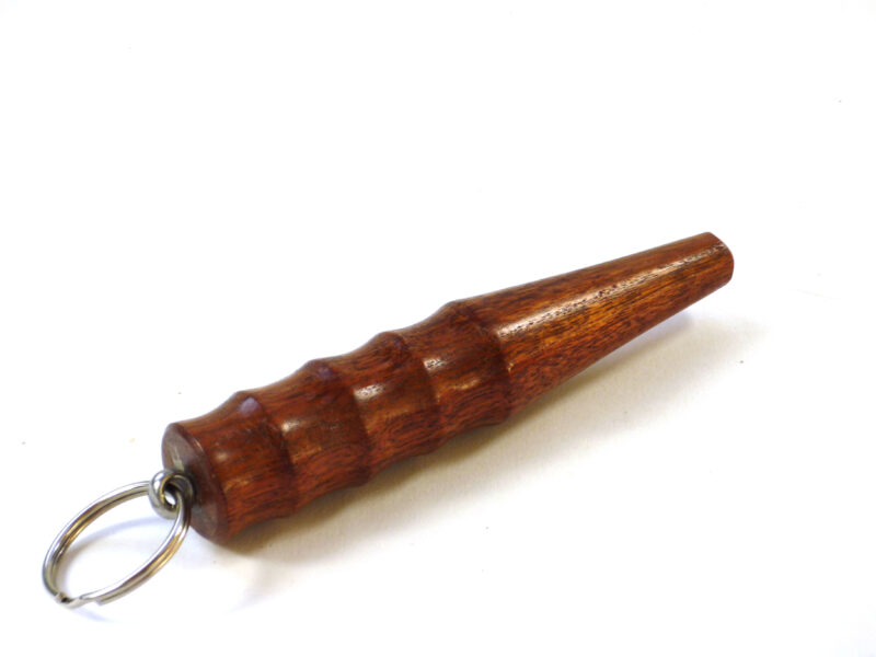 Finger grip kubotan keyring Moabi wood