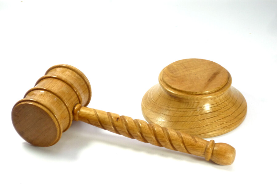 Wooden Gavel & Block English Oak Barley Twist Handle Tommy Woodpecker