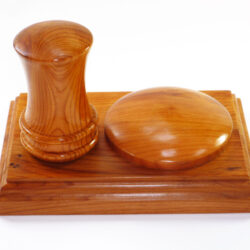 Handmade presentation palm gavel and block English Yew