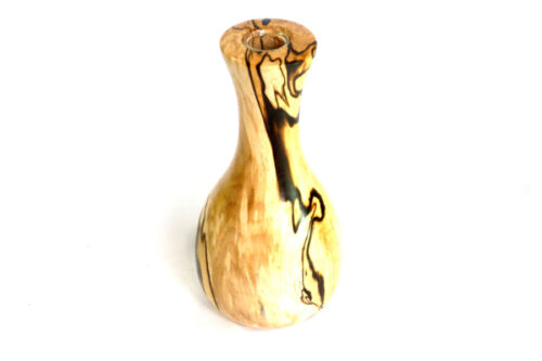 Handmade bud vase English Spalted Hornbeam
