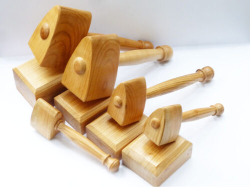 Set of mason's gavel and blocks