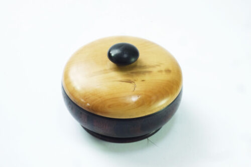 Handmade pot in English Boxwood & Victorian Ebony