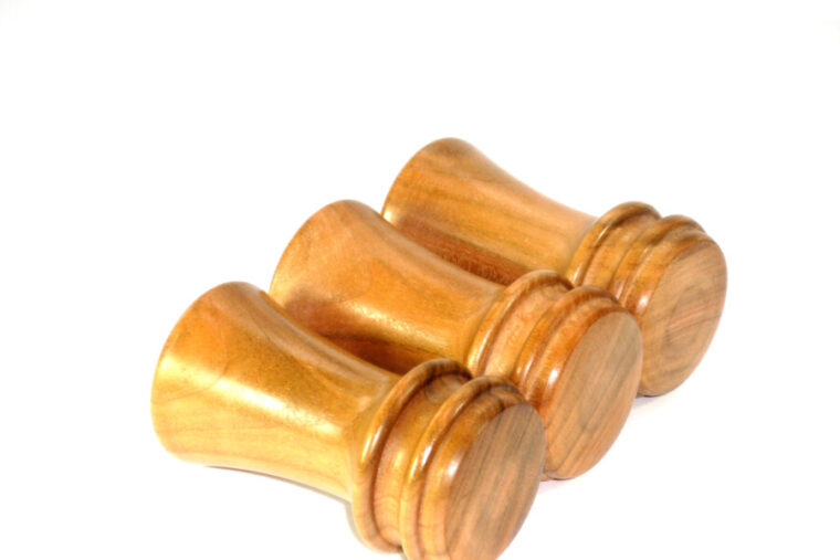 Trio of Palm Gavels in English Wild Cherry Tommy Woodpecker Woodworks